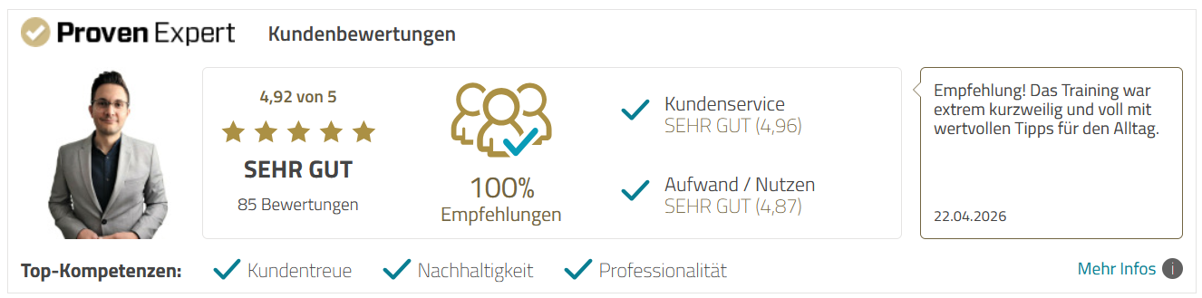 ProvenExpert: Bewertungen von Dr. Marco Zeiger